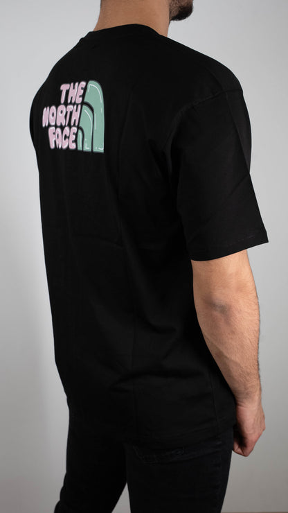 The North Face Crna Majica sa 'Bubble Tee' Logom na Leðima