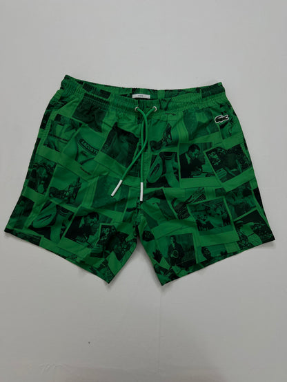 Lacoste x Polaroid Zeleno/Crni Šorc Kupaći sa All-Over Printom