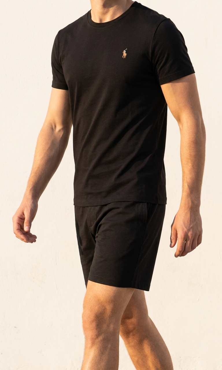 Polo Ralph Lauren crna majica klasik konjic - model
