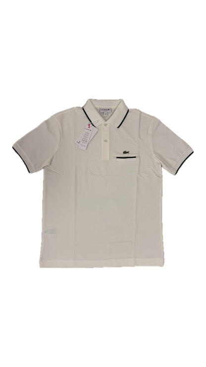 Lacoste Bela Polo Majica Klasik sa Zelenim Detaljima