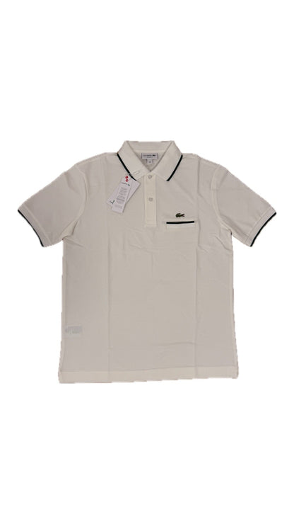 Lacoste Bela Polo Majica Klasik sa Zelenim Detaljima