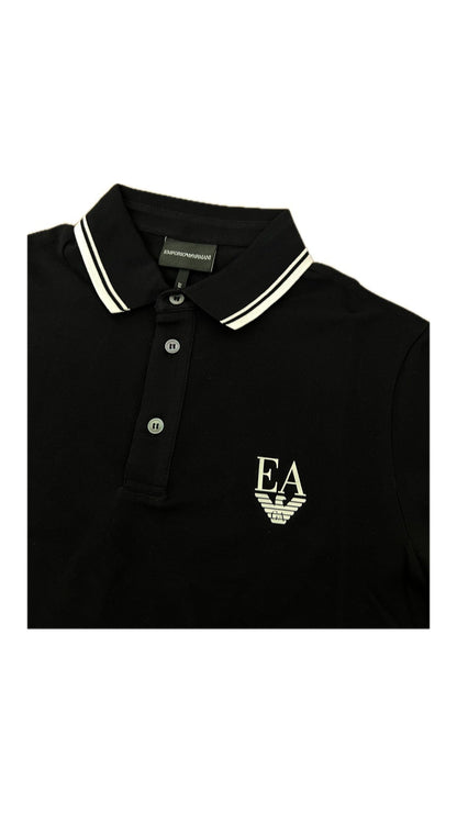 Emporio Armani Crna Polo Majica sa EA Logom [Ultra Slim Fit]