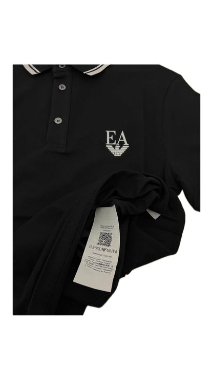 Emporio Armani Crna Polo Majica sa EA Logom [Ultra Slim Fit]