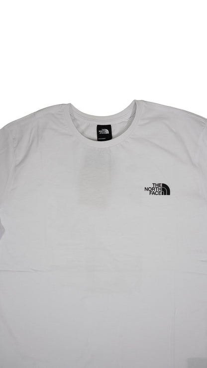The North Face Bela Majica sa Vertical Text Printom na Leđima