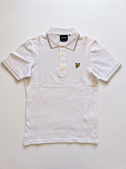 Lyle & Scott Bela Polo Majica sa Sivim Štraftama