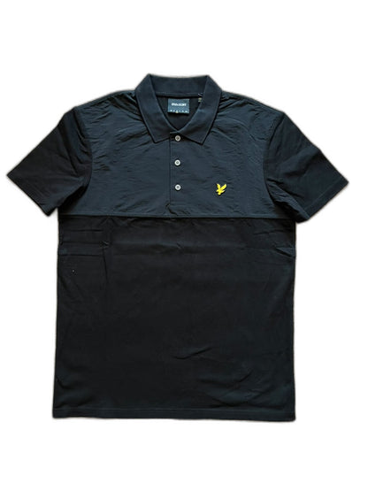 Lyle & Scott Crna Polo Majica sa Hybrid Detaljima