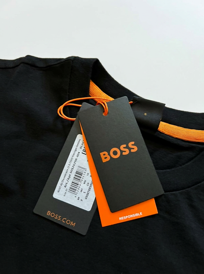 BOSS Crna Majica sa Logo Detaljem na Grudima