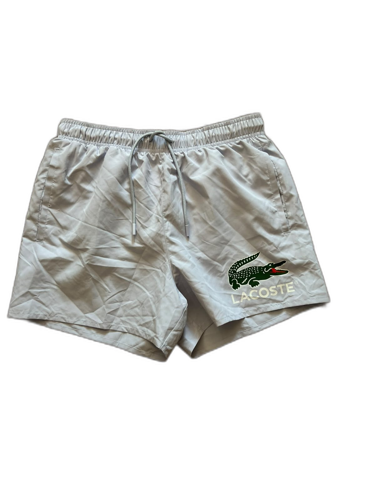 Lacoste beli šorc za kupanje sa velikim krokodilom